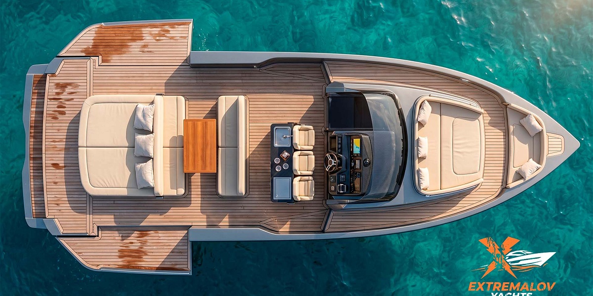 Аренда Cranchi A46 Luxury Tender на Сардинии, откидные борта увеличивающие площадь